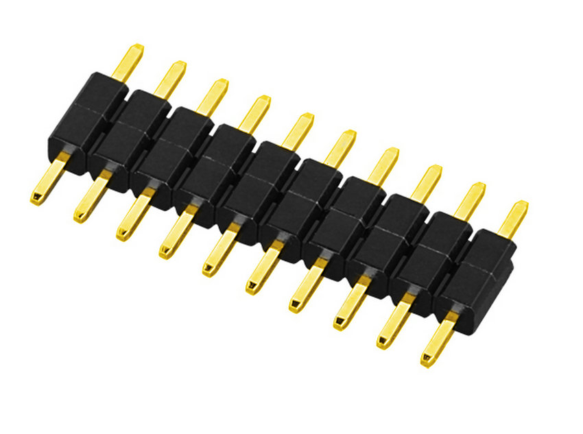 PH2.54mm Pin Header Connector Single Row Dual Body Straight Type Board to Board Connector 